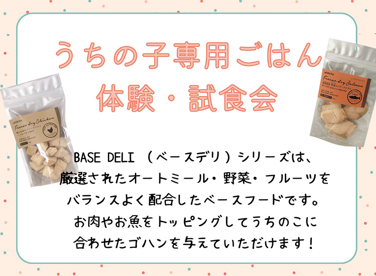 うちの子ごはん専用 BASE DELI体験・試食会